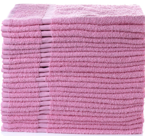 SIMPLI-MAGIC pink cotton hand towels offering plush softness and quick absorbency.