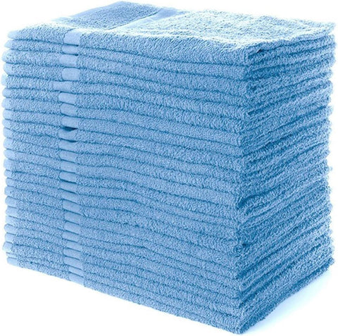 Simpli-Magic blue cotton hand towel 16x27 for bathroom or gym use, soft and absorbent