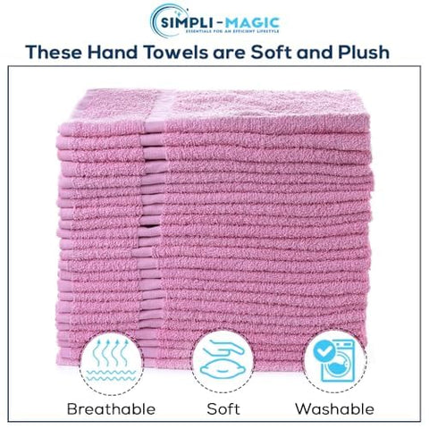 SIMPLI-MAGIC hand towels shown with gym bag, quick-drying and versatile for workouts.