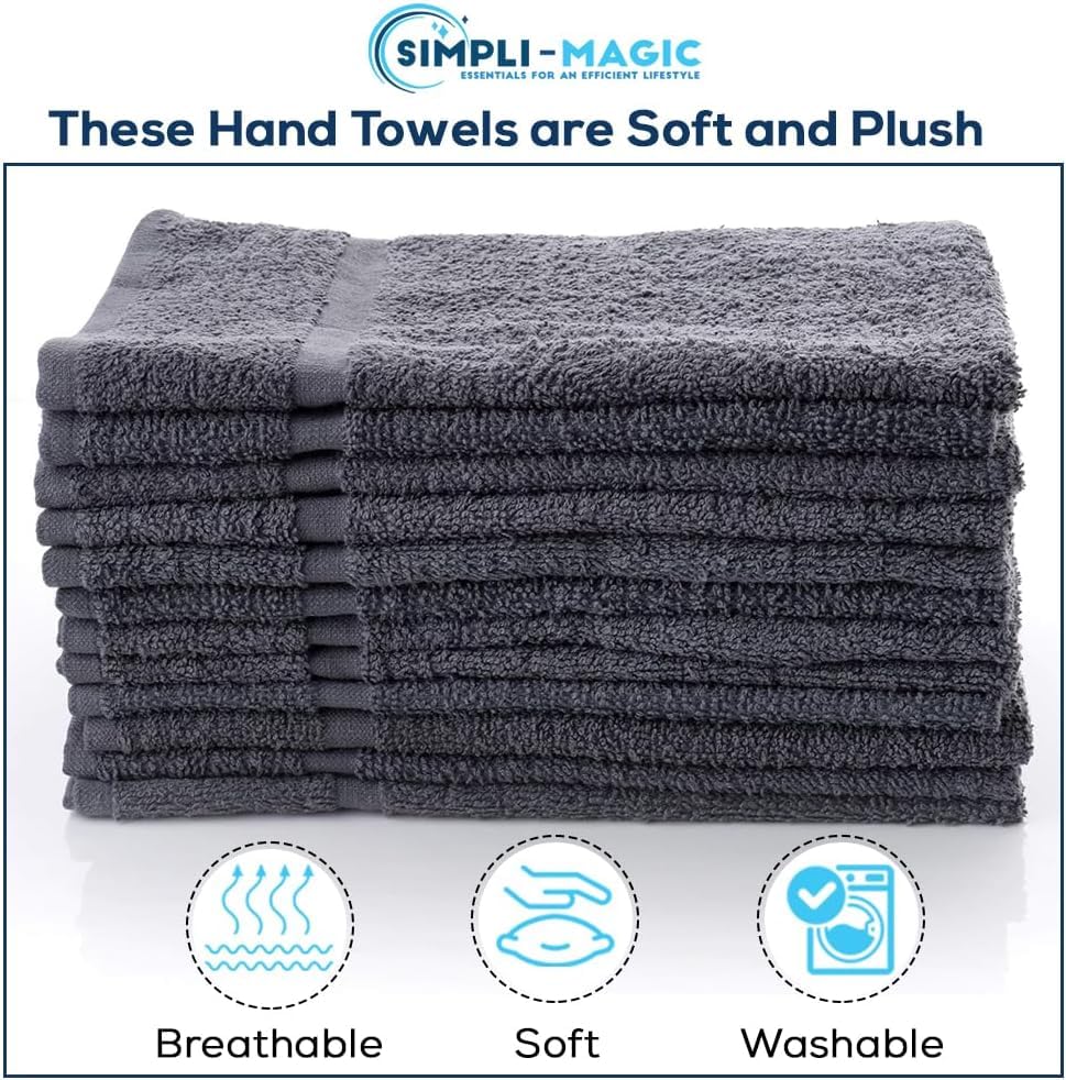 SIMPLI-MAGIC cotton towels show soft fibers ideal for salon or home use.