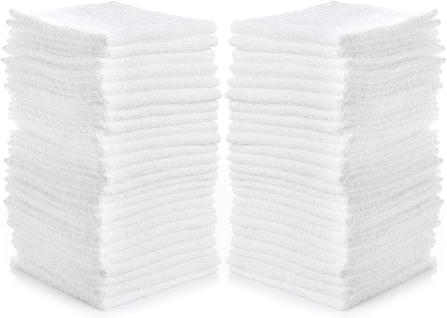 Simpli-Magic cotton washcloths 40-pack 12x12 inches, soft and absorbent for daily cleansing