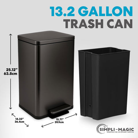 SIMPLI-MAGIC foot-pedal operation enabling hands-free waste disposal.