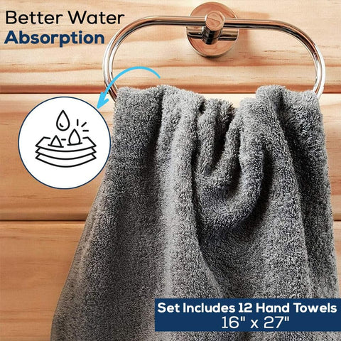 SIMPLI-MAGIC towels in bathroom vanity for guest or daily use.