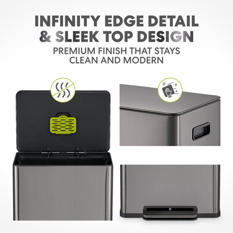 SIMPLI-MAGIC Infinity Edge soft-close lid for quiet, smooth closing