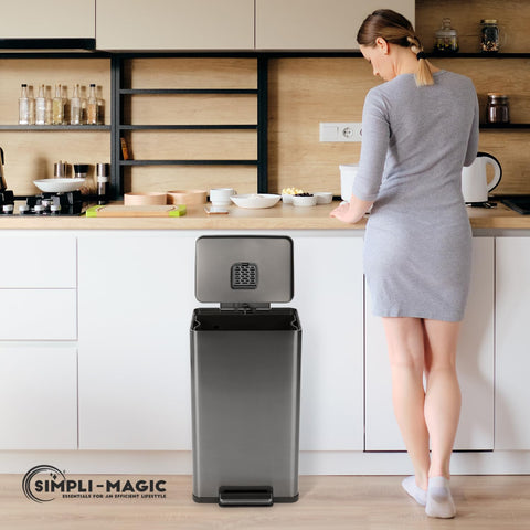SIMPLI-MAGIC space-saving design fits against walls and cabinets.