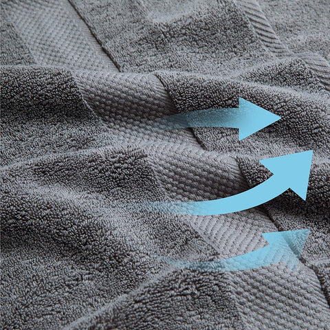 SIMPLI-MAGIC towel care image shows easy maintenance and lint-minimizing washing.