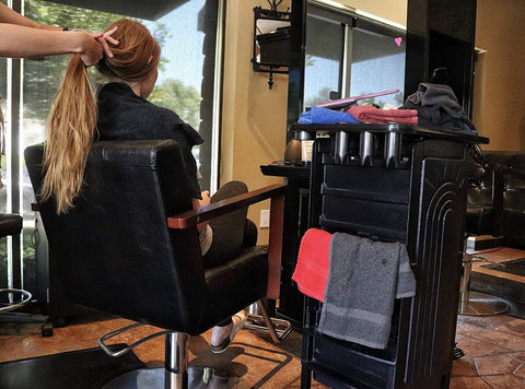 SIMPLI-MAGIC towels designed for salon stations with durable, quick-dry fabric.