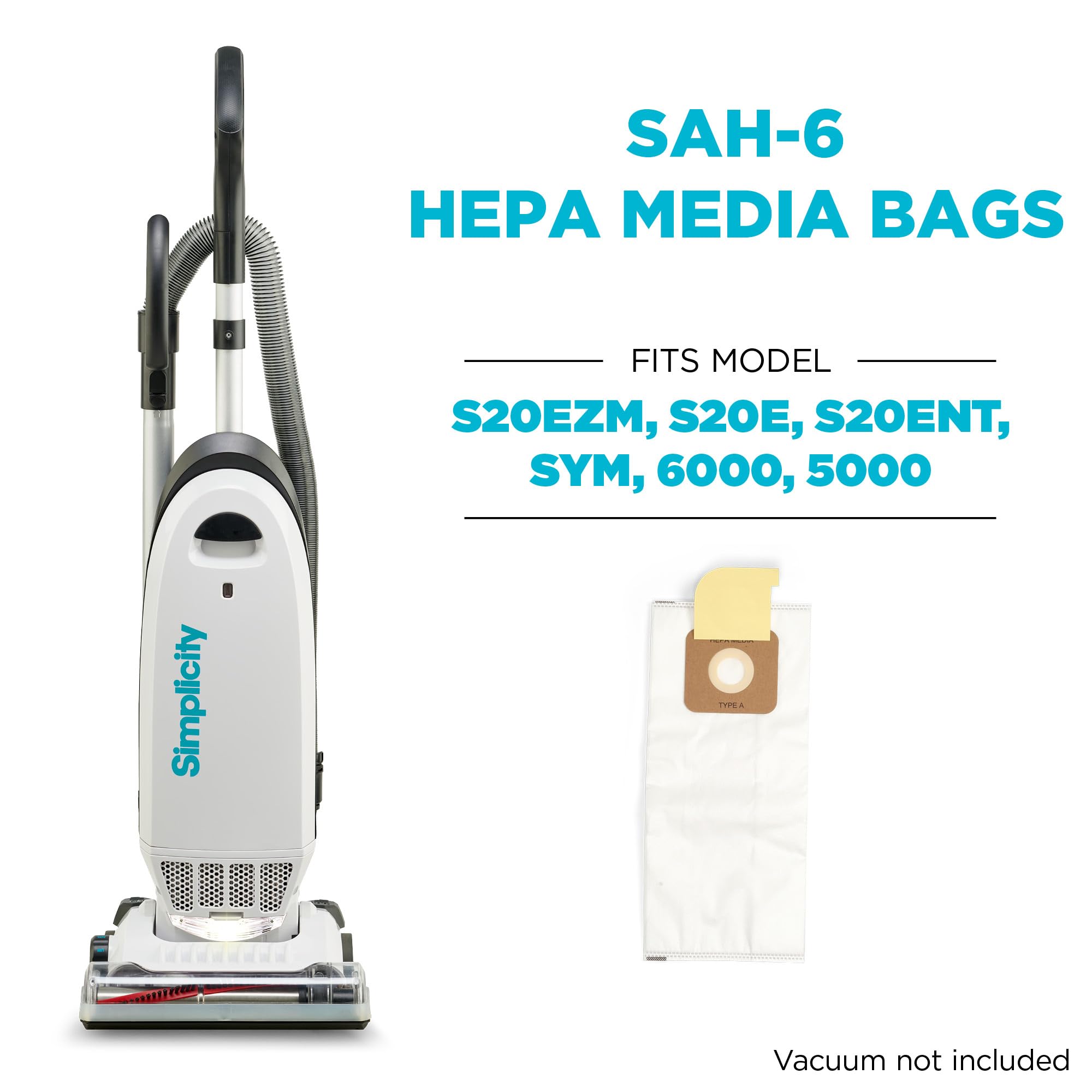 Six-pack bag set keeps replacement on hand for ongoing cleaning.