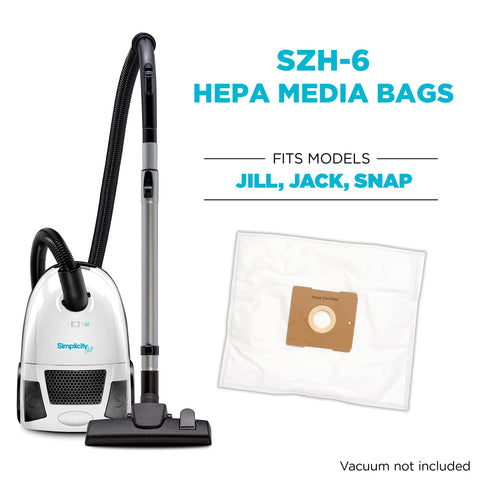 Simplicity SZH-6 bag gasket closeup shows a secure seal against debris