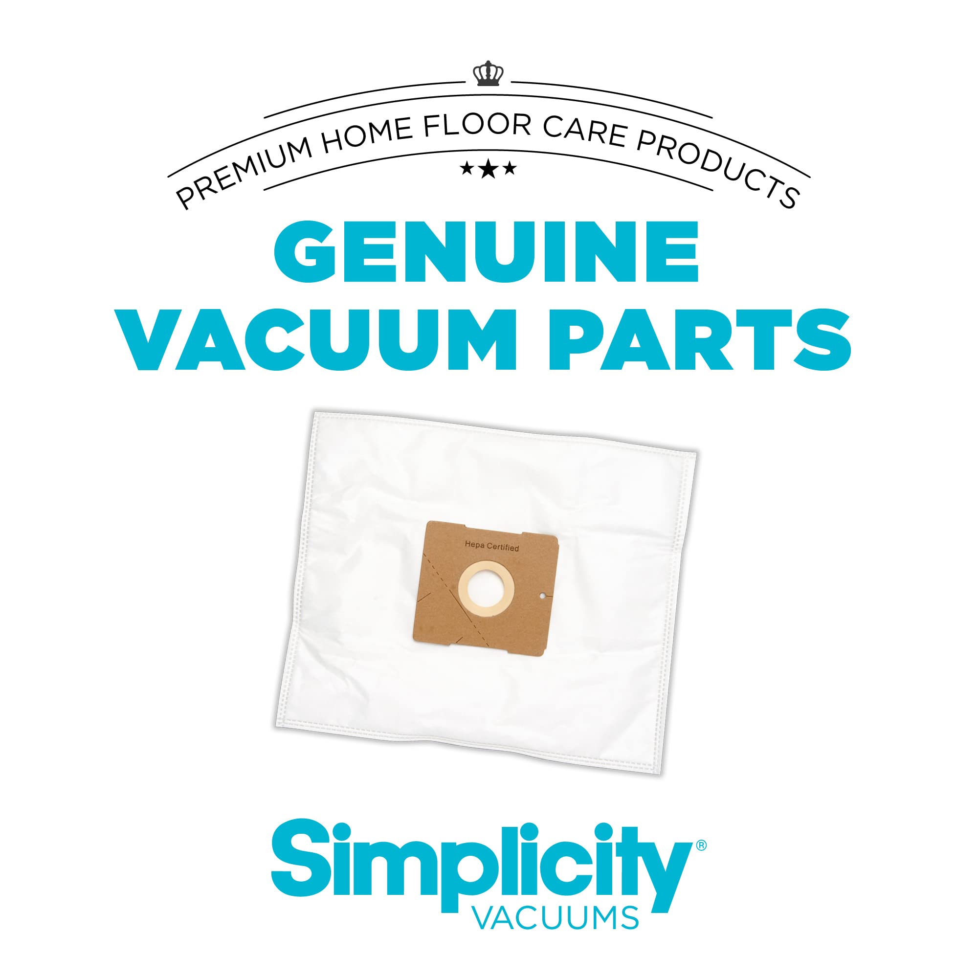 Simplicity SZH-6 bag in use demonstrates dust-trap efficiency