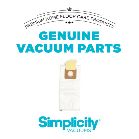Simplicity upright vacuum bag set provides reliable maintenance and performance.
