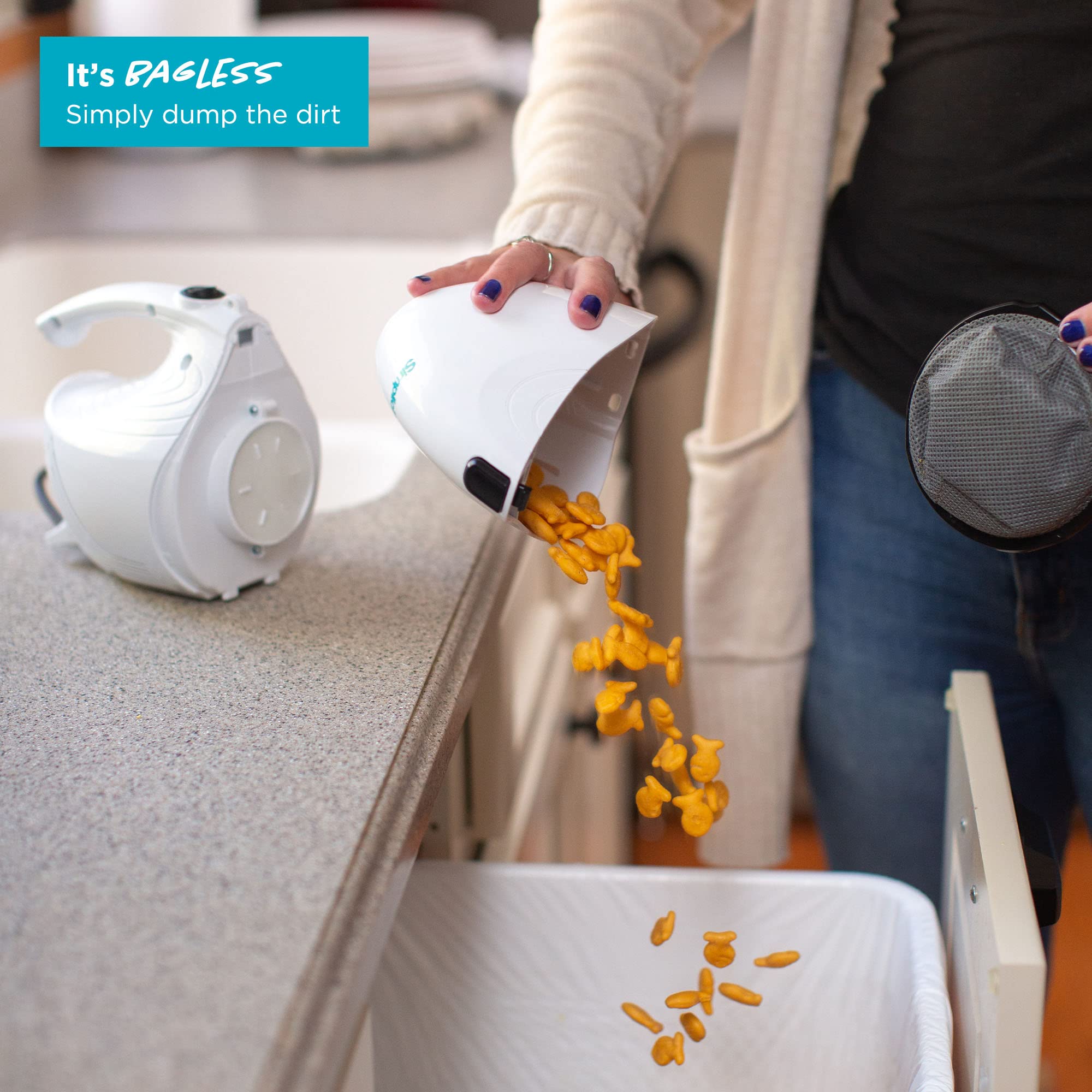 Simplicity Vacuums Flash Mini compact storage after use.