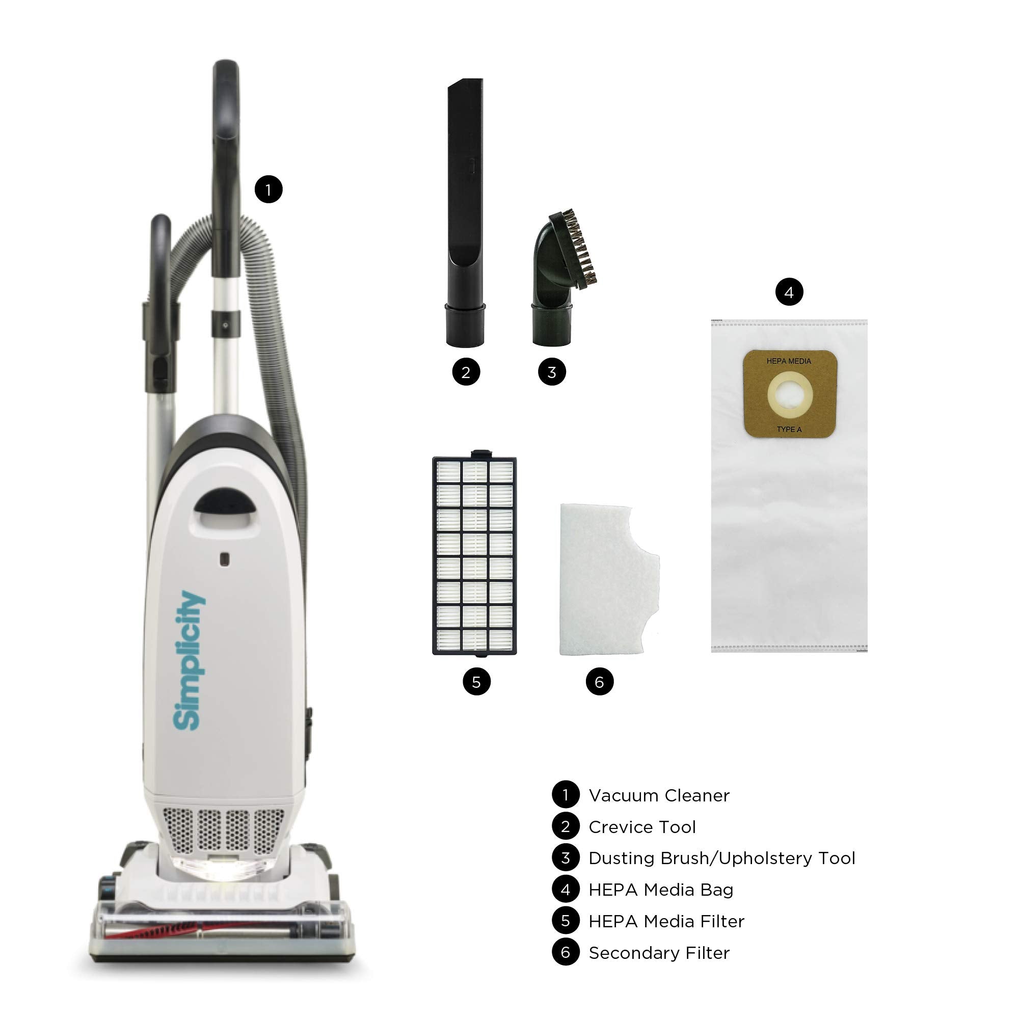 Simplicity S20EZM in use on a carpet and hardwood combo without loss of performance