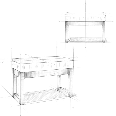 SIMPLIHOME Milltown compact footstool highlights easy leg attachment and quick setup.