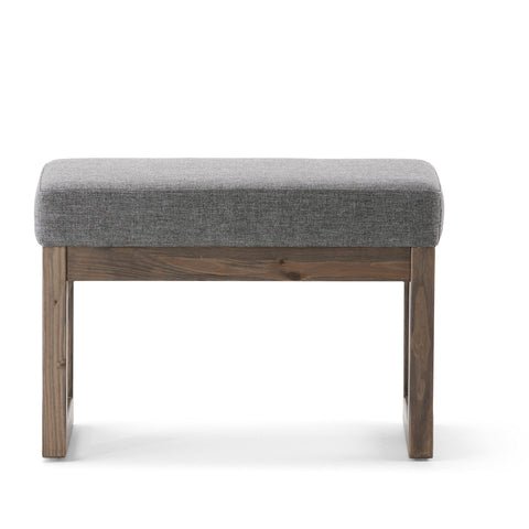 SIMPLIHOME Milltown wood legs detail emphasizes sturdy construction and durable frame.