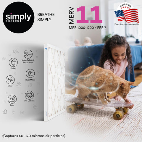 Simply universal-fit air filter demonstrates compatibility across HVAC brands.
