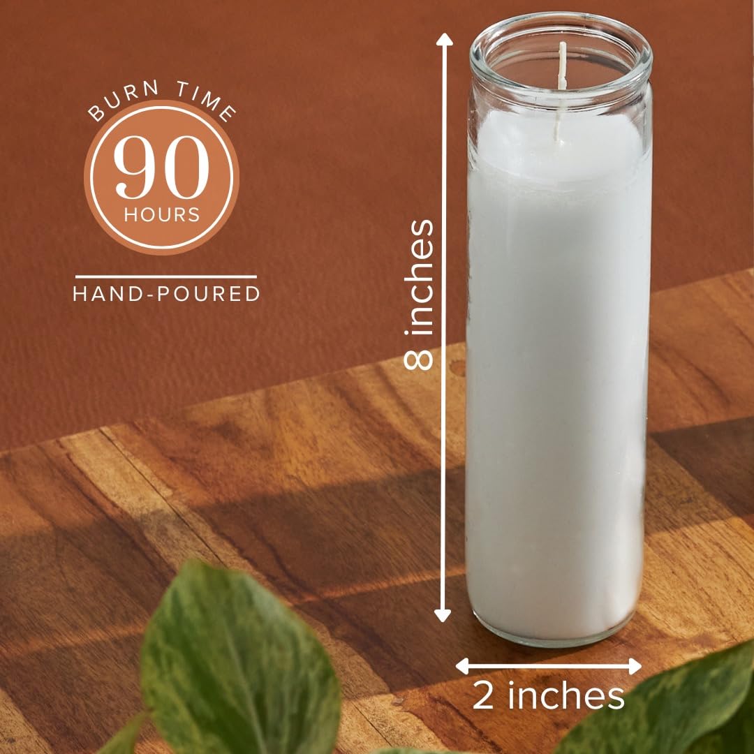 Simply Soson unscented pillar candles with cotton wicks for steady burns.