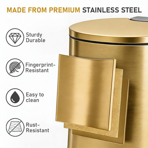 SIMPLYKLEEN gold finish adds warm decor to kitchen or bath