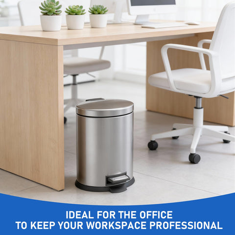 SIMPLYKLEEN versatile trash can for kitchen or office use with durable finish