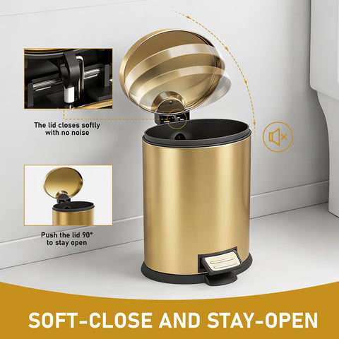 SIMPLYKLEEN non-slip base keeps the can steady on any floor