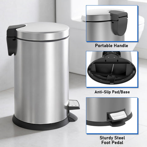 SIMPLYKLEEN oval compact design fits tight spaces in bathrooms and offices