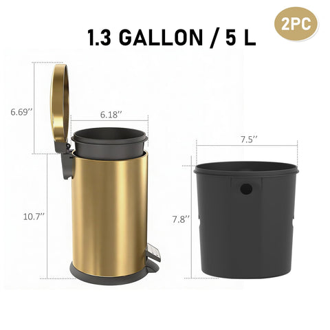 SIMPLYKLEEN foot-pedal trash can enables hygienic, hands-free use