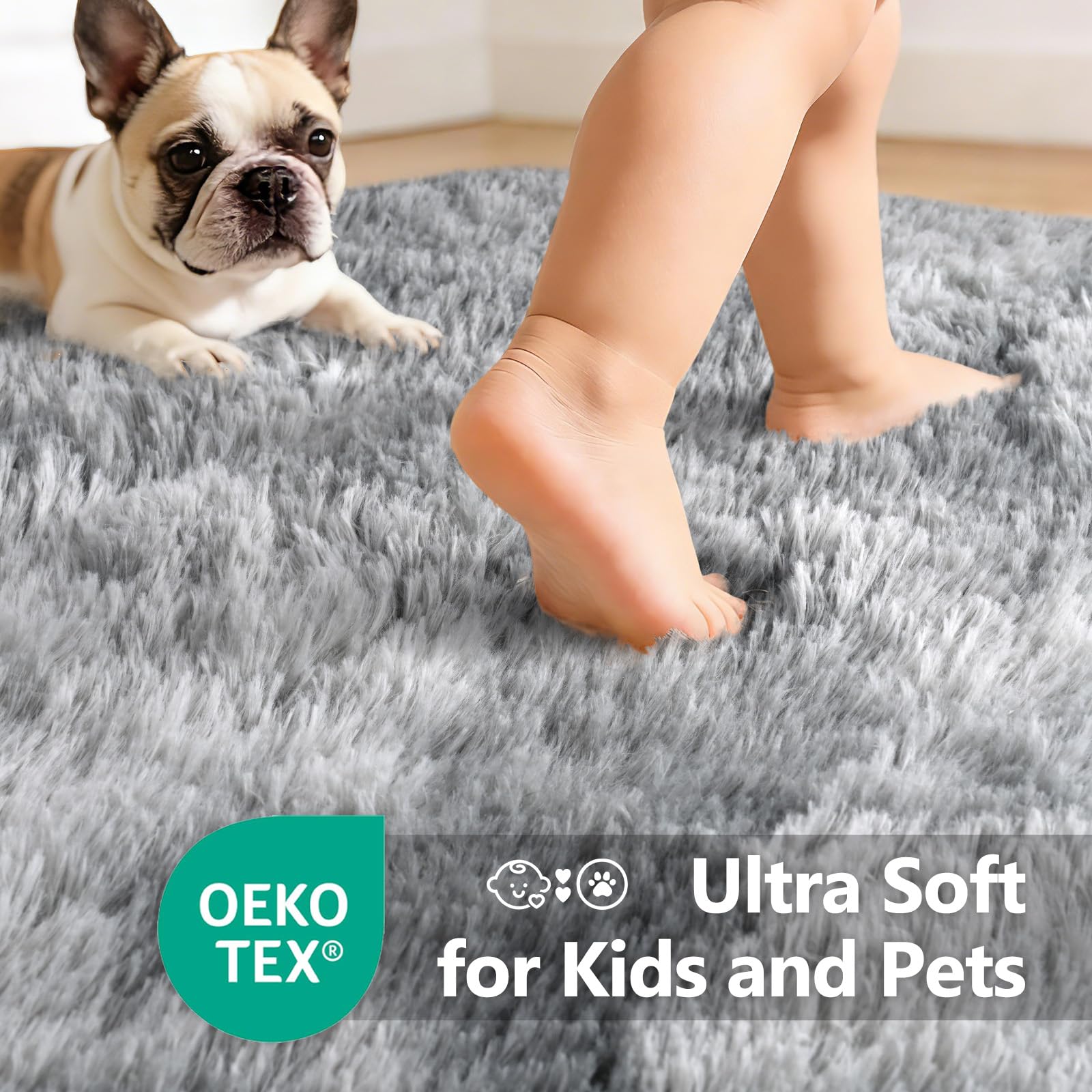 SimpWalnut easy-clean rug for quick maintenance on busy floors