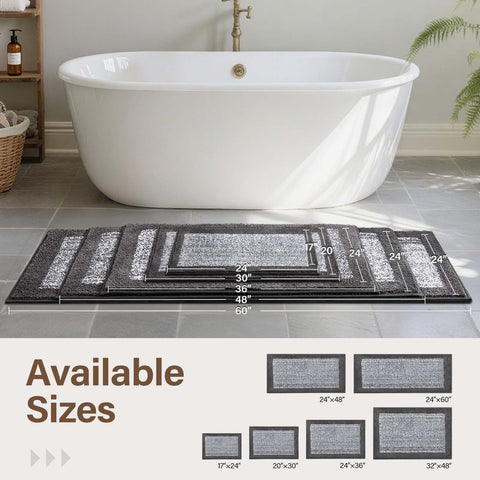 simpWalnut soft runner rug adds comfort and style to entryways and baths