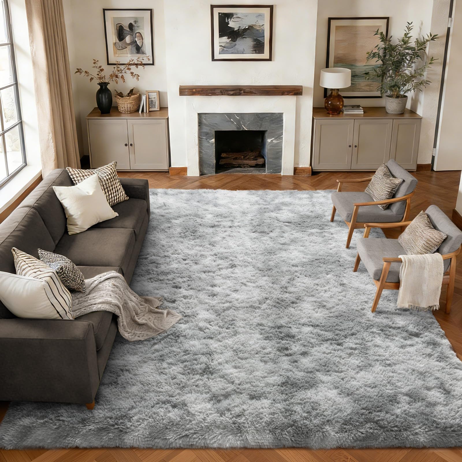 SimpWalnut rug with non-slip backing and tape for secure placement