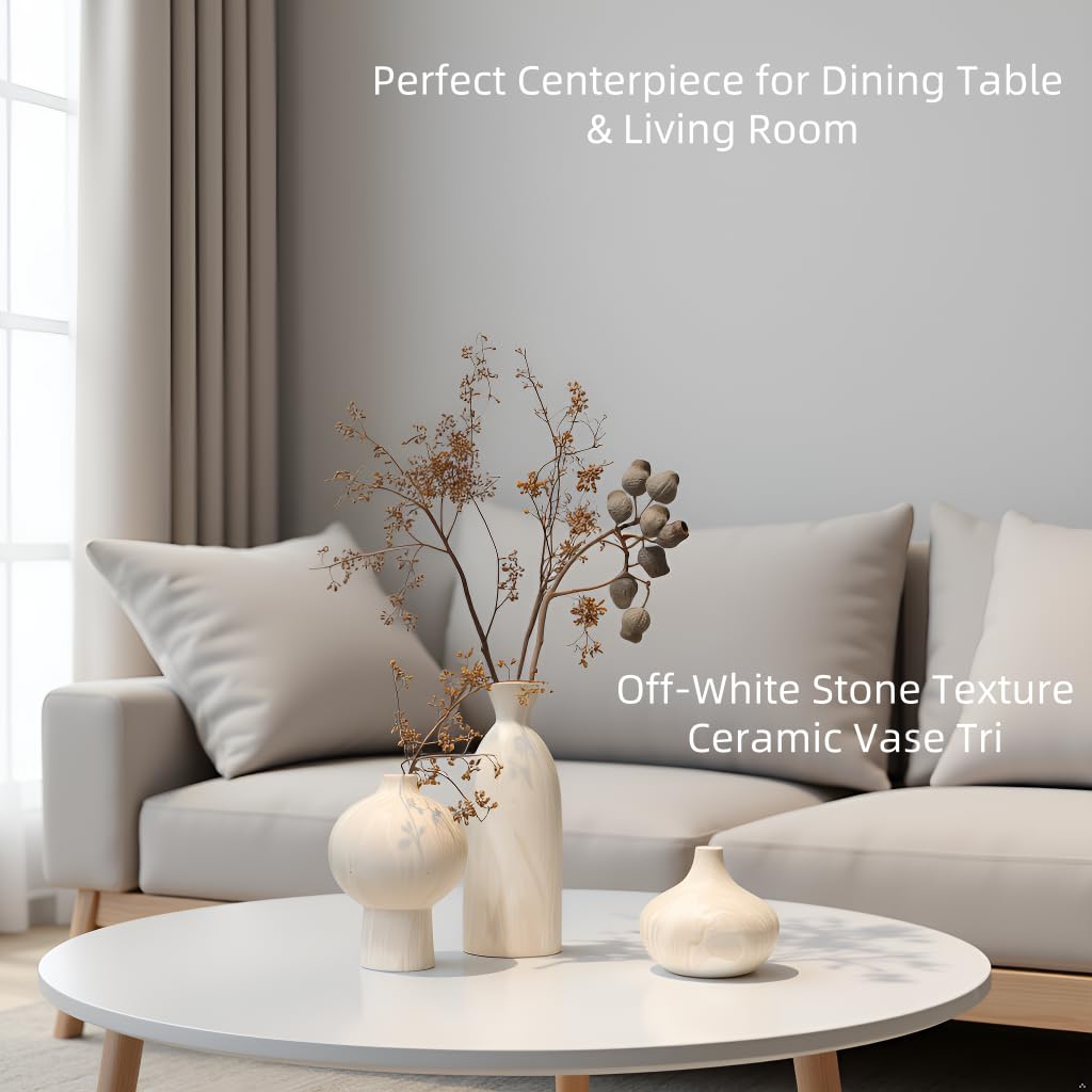 Dried grass pairing with SincereLuxe white ceramic vases