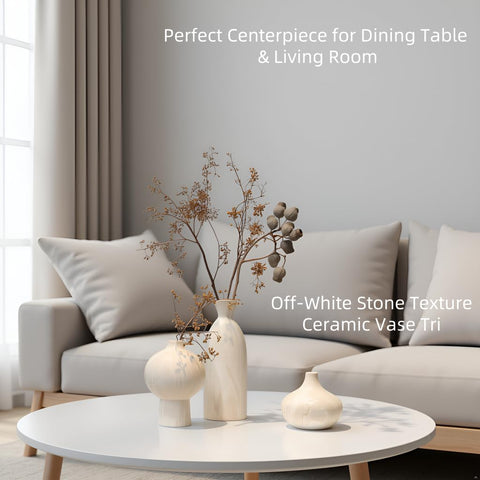 Dried grass pairing with SincereLuxe white ceramic vases