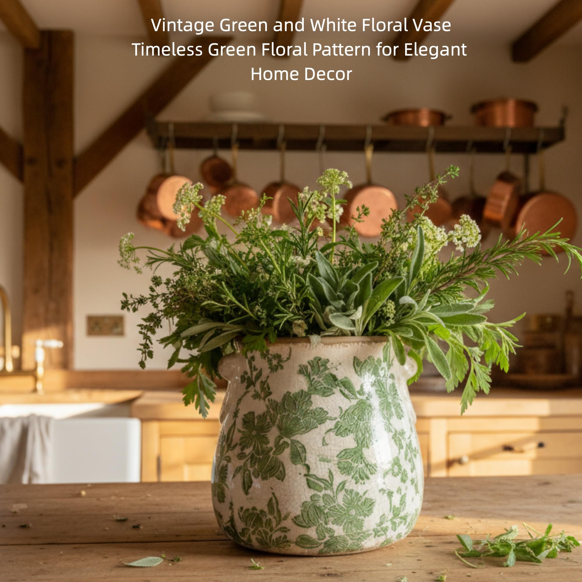 Sincerluxe crackle glaze ceramic vase highlights rustic charm and durable finish.