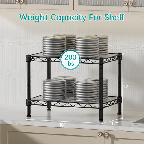 SINGAYE 2-tier shelf bathroom storage saving counter space