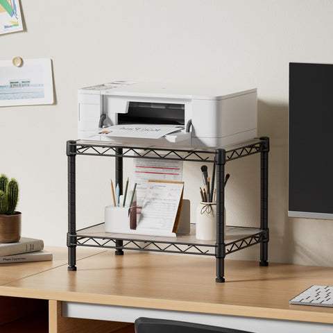 SINGAYE 2-tier shelf compact footprint shown in a kitchen area