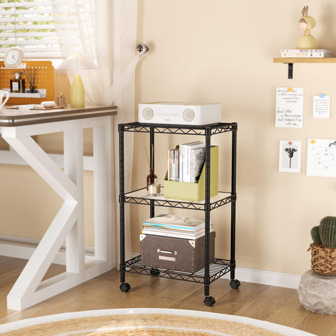 SINGAYE sturdy metal shelving for bathroom, laundry, and pantry.