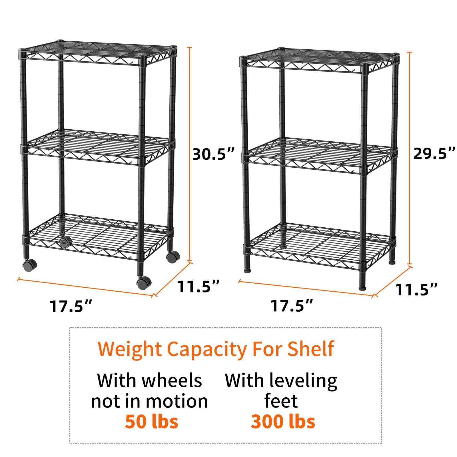 SINGAYE 3-shelf wire shelving in kitchen corner for organized utensils.