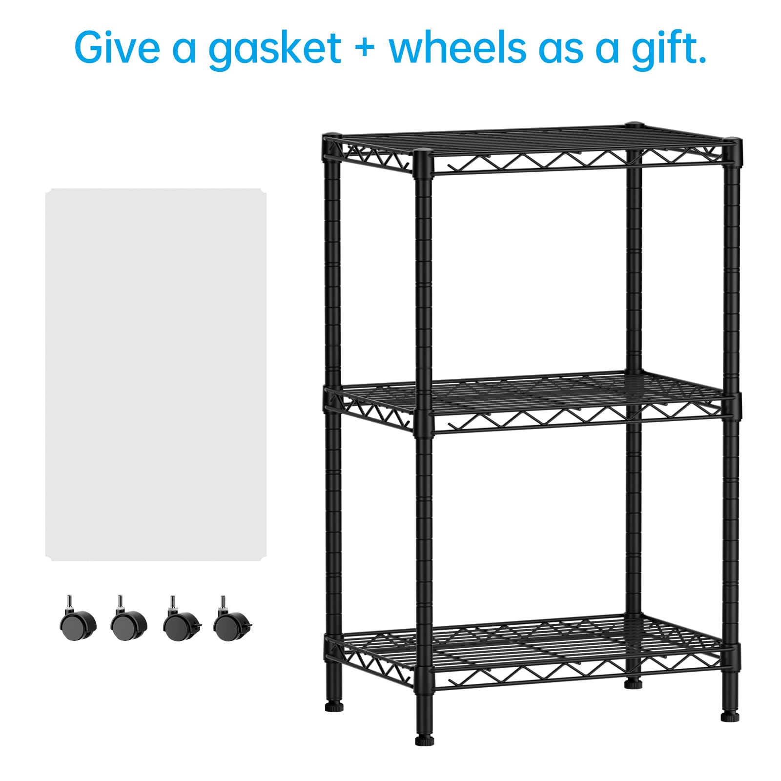 Singaye wire shelving unit with wheels in bathroom for towels and toiletries
