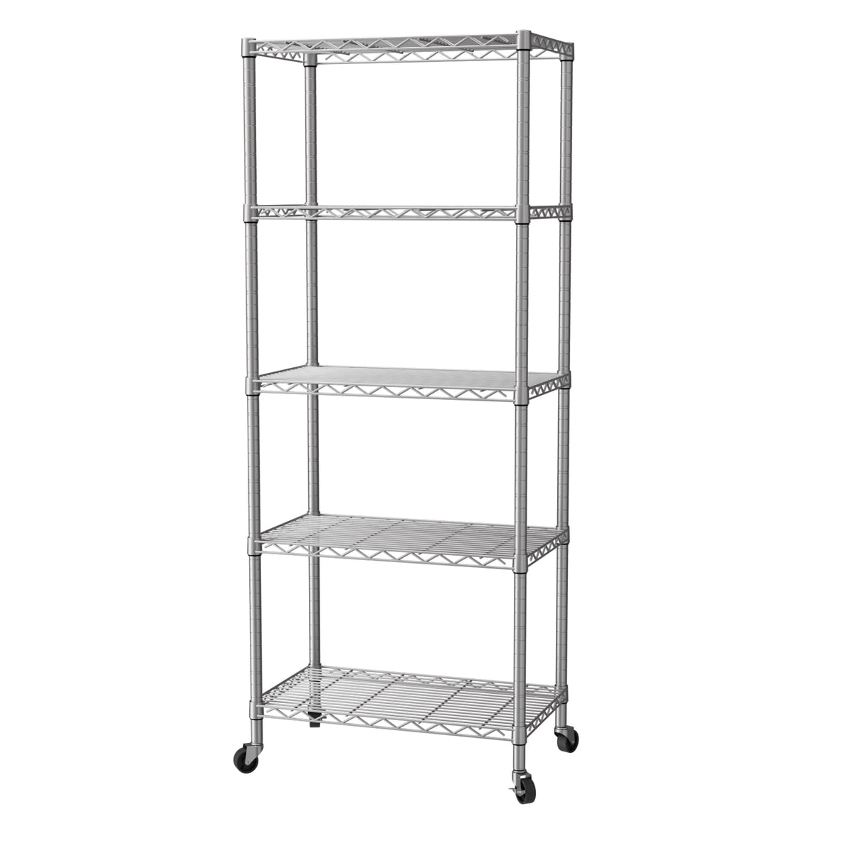 SINGAYE 5-shelf wire shelving unit for organized closets and easy access.