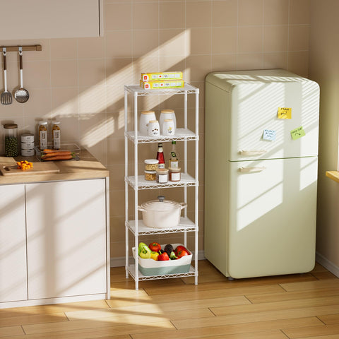 SINGAYE 55-inch tall rack maximizes vertical storage in any room.