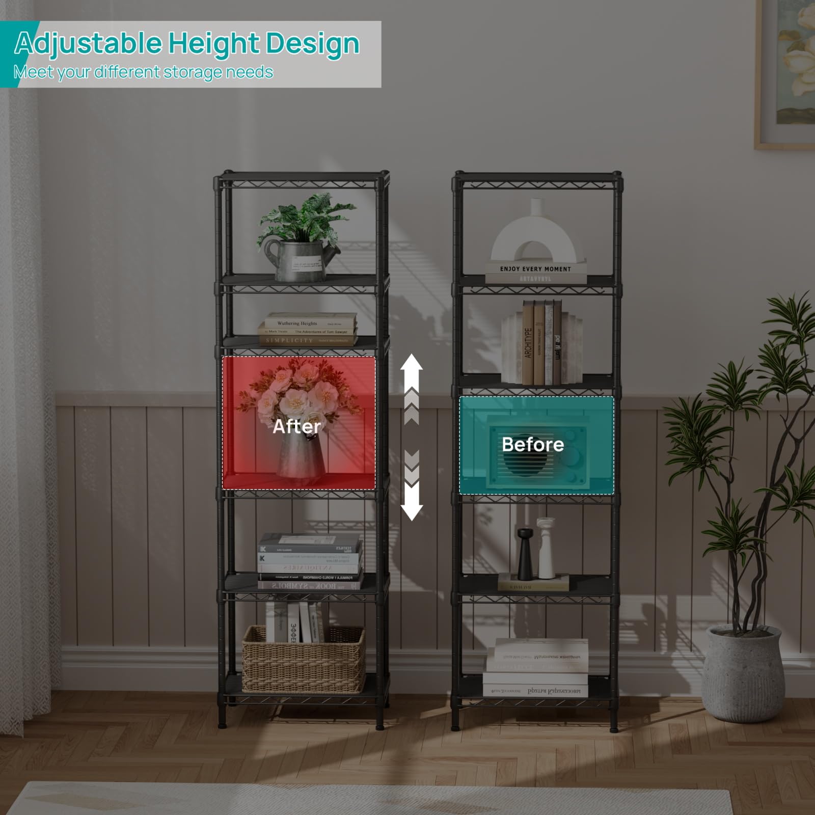 SINGAYE dimensions 10 in depth by 16 in width and 60 in height.