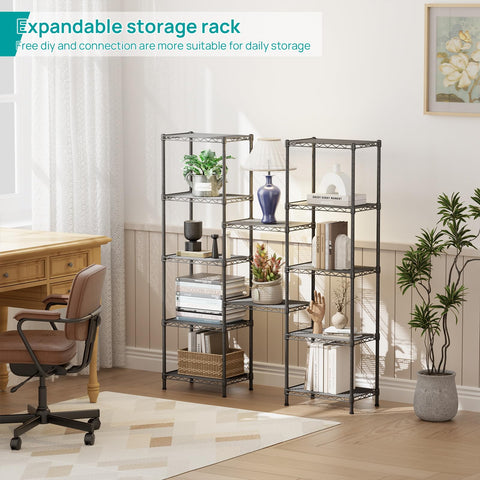 SINGAYE 60-inch tall rack fits narrow corners for vertical storage.