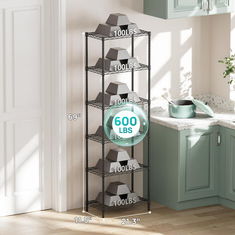SINGAYE black steel frame highlighting durability in pantry or laundry