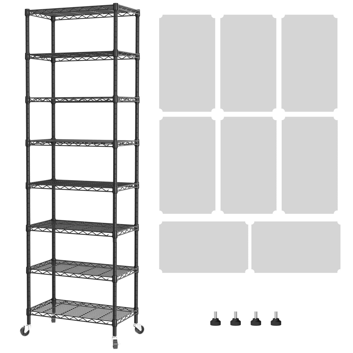 SINGAYE 8-tier shelf organizer front view for kitchen storage.