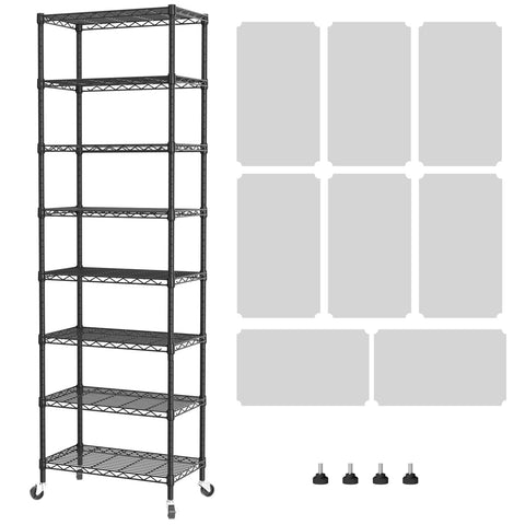 SINGAYE 8-tier shelf organizer front view for kitchen storage.