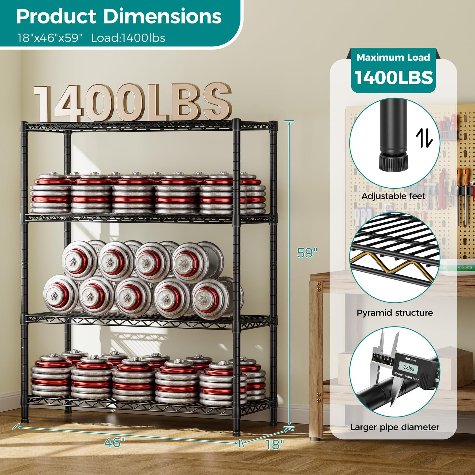 SINGAYE adjustable shelf height supports diverse items.