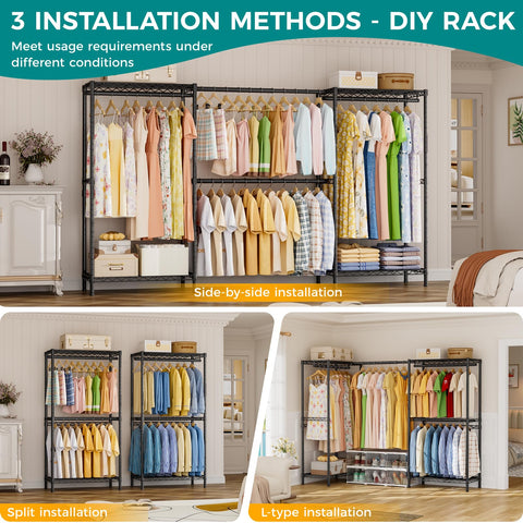 SINGAYE adjustable shelves closet system tailored for tops, bottoms, and accessories