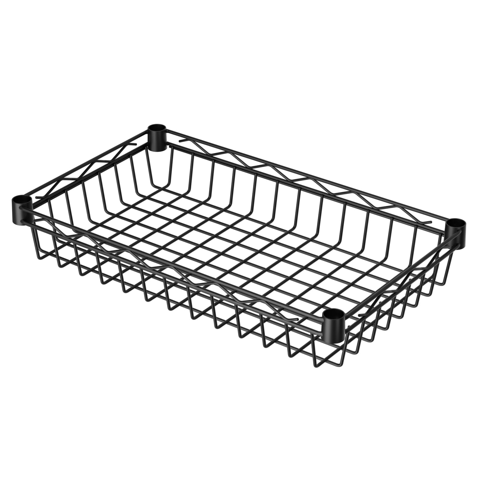 SINGAYE basket shelf black finish adds modern style