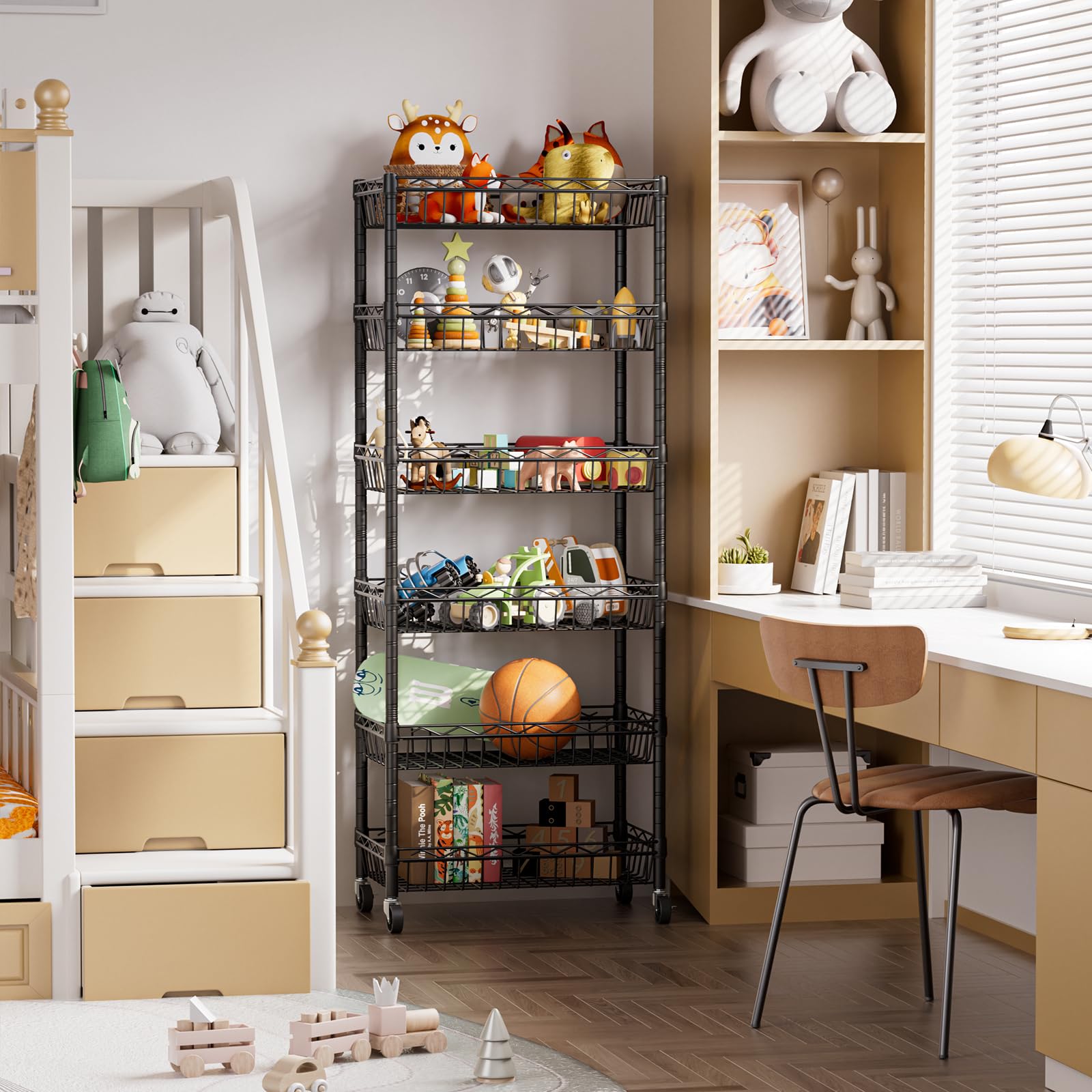 SINGAYE basket shelf pantry storage keeps jars organized