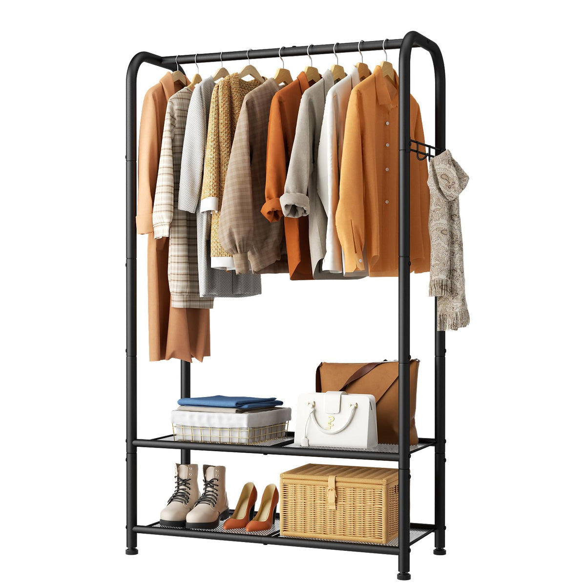 SINGAYE clothing rack with 72-inch pole for tall garments and long items