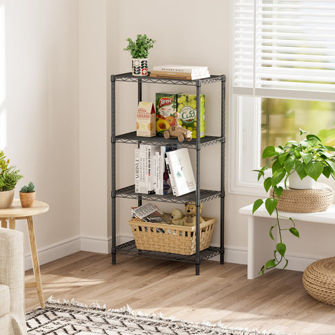 Reliable 4-tier design maximizes vertical storage in busy spaces.